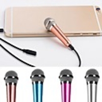 Karaoke Microphone Wired Mic Handheld Microphone Blue 3.5 Plug For Phone Pc Computer