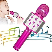 Karaoke Wireless Microphone Portable Karaoke Machine Bluetooth Android / iPhone Compatible Plastics Boys and Girls Kids Adults 1 pcs Graduation Gifts Toy Gift