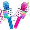 Karaoke Wireless Microphone Portable Karaoke Machine Bluetooth with LED Light Android / iPhone Compatible Plastics Boys and Girls Kids Adults 2 pcs Graduation Gifts Toy Gift