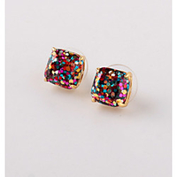 kate spade new york small square opal stud earrings