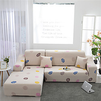 Kawaii Dustproof All-powerful Slipcovers Stretch L Shape Sofa Cover Super Soft Fabric Couch Cover Sofa Furniture Protector With One Free Boster Case miniinthebox