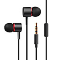 kdk-206 Wired In-ear Earphone 3.5mm Audio Jack Stereo Sweatproof InLine Control for Mobile Phone