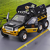 KDW 1:50 Alloy SUV Toy Car Pull Back Vehicle Simulation Music Light All Kids Baby Toddler Car Toys