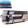 KDW 1:50 Plastic Alloy Bus Toy Car Pull Back Vehicle Simulation Music Light All Baby Toddler Car Toys