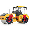 KDW 1:50 Plastic Alloy Double Steel Wheel Roller Engineering Vehicle Alloy Car Model Deformation Simulation All Adults Kids Car Toys