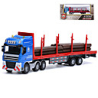 KDW 1:50 Plastic Alloy Flatbed Transporter Engineering Vehicle Alloy Car Model Deformation Simulation All Adults Kids Car Toys