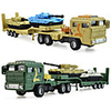 KDW 1:64 Plastic Alloy Military Transport Truck Engineering Vehicle Alloy Car Model Deformation Simulation All Adults Kids Car Toys