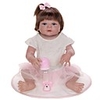 KEIUMI 22 inch Reborn Doll Baby Toddler Toy Reborn Toddler Doll Baby Girl Gift Cute Lovely Parent-Child Interaction Tipped and Sealed Nails Full Body Silicone KUM23FS01-RS10 with Clothes and