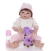 KEIUMI 22 inch Reborn Doll Baby Toddler Toy Reborn Toddler Doll Baby Girl Gift Cute Lovely Parent-Child Interaction Tipped and Sealed Nails Full Body Silicone KUM23FS01-RS12 with Clothes and