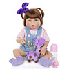 KEIUMI 22 inch Reborn Doll Baby Toddler Toy Reborn Toddler Doll Baby Girl Gift Cute Washable Lovely Parent-Child Interaction Full Body Silicone 23D29-C80-T08 with Clothes and Accessories for Girls