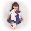 KEIUMI 24 inch Reborn Doll Baby Toddler Toy Reborn Toddler Doll Baby Girl Gift Cute Lovely Parent-Child Interaction Tipped and Sealed Nails Half Silicone and Cloth Body with Clothes and Accessories