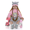 KEIUMI 24 inch Reborn Doll Baby Toddler Toy Reborn Toddler Doll Baby Girl Gift Cute Lovely Parent-Child Interaction Tipped and Sealed Nails Half Silicone and Cloth Body with Clothes and Accessories