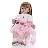 KEIUMI 24 inch Reborn Doll Baby Toddler Toy Reborn Toddler Doll Baby Girl Gift Cute Lovely Parent-Child Interaction Tipped and Sealed Nails Half Silicone and Cloth Body with Clothes and Accessories