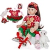 KEIUMI 24 inch Reborn Doll Baby Toddler Toy Reborn Toddler Doll Baby Girl Gift Cute Lovely Parent-Child Interaction Tipped and Sealed Nails Half Silicone and Cloth Body with Clothes and Accessories