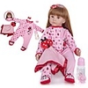 KEIUMI 24 inch Reborn Doll Baby Toddler Toy Reborn Toddler Doll Baby Girl Gift Cute Lovely Parent-Child Interaction Tipped and Sealed Nails Half Silicone and Cloth Body with Clothes and Accessories