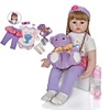 KEIUMI 24 inch Reborn Doll Baby Toddler Toy Reborn Toddler Doll Baby Girl Gift Cute Lovely Parent-Child Interaction Tipped and Sealed Nails Half Silicone and Cloth Body with Clothes and Accessories