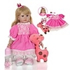 KEIUMI 24 inch Reborn Doll Baby Toddler Toy Reborn Toddler Doll Baby Girl Gift Cute Lovely Parent-Child Interaction Tipped and Sealed Nails Half Silicone and Cloth Body with Clothes and Accessories