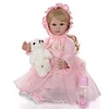 KEIUMI 24 inch Reborn Doll Baby Toddler Toy Reborn Toddler Doll Baby Girl Gift Cute Lovely Parent-Child Interaction Tipped and Sealed Nails Half Silicone and Cloth Body with Clothes and Accessories