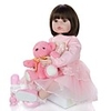 KEIUMI 24 inch Reborn Doll Baby Toddler Toy Reborn Toddler Doll Baby Girl Gift Cute Lovely Parent-Child Interaction Tipped and Sealed Nails Half Silicone and Cloth Body with Clothes and Accessories