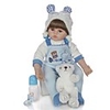 KEIUMI 24 inch Reborn Doll Baby Toddler Toy Reborn Toddler Doll Baby Girl Gift Cute Lovely Parent-Child Interaction Tipped and Sealed Nails Half Silicone and Cloth Body with Clothes and Accessories