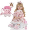 KEIUMI 24 inch Reborn Doll Baby Toddler Toy Reborn Toddler Doll Baby Girl Gift Cute Lovely Parent-Child Interaction Tipped and Sealed Nails Half Silicone and Cloth Body with Clothes and Accessories miniinthebox