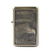 Kerosene Lighter with Eagle and Plane Pattern