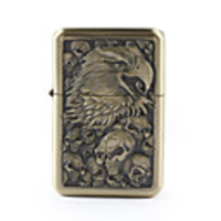 Kerosene Lighter with Eagle and Skull Pattern