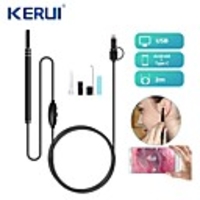 KERUI 3 in 1 Ear Cleaning Endoscope Spoon Mini Camera Ear Picker Ear Wax Removal Visual Ear Mouth Nose Otoscope for Android PC
