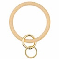 key ring bracelet wristlet keychain bangle - super soft glitter silicone - o ring keychain gold