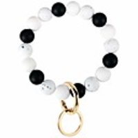 key ring bracelets silicone beaded wristlet keychain bracelet holder for women