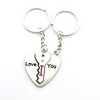Keychain Heart Mismatch Ring Jewelry Silver For Daily