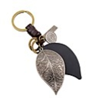 Keychain Leaf Vintage Ring Jewelry Silver For Daily Going out