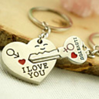 Keychain Lovers Love Ring Jewelry Silver For Daily Wear