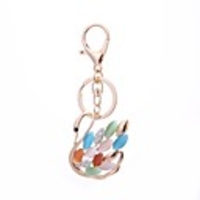 Keychain Swan Casual Fashion Ring Jewelry Gold / White For Gift Daily