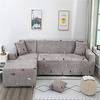 Khaki Drop Print Dustproof All-powerful Slipcovers Stretch L Shape Sofa Cover Super Soft Fabric Couch Cover Sofa Furniture Protector with One Free Boster Case miniinthebox