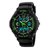 kid watch multi function digital led sport waterproof electronic quartz watches for child boy girls gift green (green)