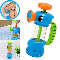 kids bath toy,  pump pumping spray water duck bath shower swimming pool playing toys for kids baby (blue)