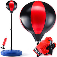 Kids Boxing Set - Kids Boxing Gloves and Punching Bag - Kids Punching Bag with Adjustable Stand Pump - PU Leather Freestanding Punching Bag for Kids,  Boxing Bag Set Toy Gift for Boys Girls miniinthebox