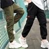 Kids Boys Pants Green Black Khaki Letter Fall Spring Active Casual 5-12 Years miniinthebox