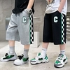 Kids Boys Shorts Black Gray Letter Summer Basic Casual 5-12 Years miniinthebox