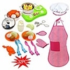 kids cooking and baking chef set - 32 pcs chef role play costume set play kitchen toys pretend cooking toy cookware playset