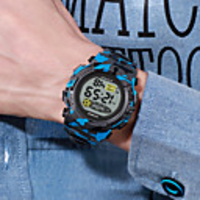 Kids Digital Watch Digital Formal Style Stylish Casual Calendar / date / day Digital White Blue Red / Silicone / Chronograph / Noctilucent / Large Dial