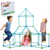 Kids Fort Building Kit 120 Pieces Construction STEM Toys for 5 6 7 8 9 10 11 12 Years Old Boys and Girls Ultimate Forts Builder Gift Build DIY Educational Learning Toy for Indoor Outdoor miniinthebox