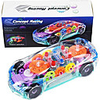 kids toy car with led music and electric transparent mechanical gear - early educational learning race cars toys for 2 3 4 year old boys girls
