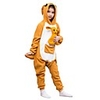 Kigurumi Pajamas Kangaroo Onesie Pajamas Polar Fleece Yellow Cosplay For Boys and Girls Animal Sleepwear Cartoon Festival / Holiday Costumes