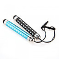 Kinston 2 X Retractable Capacitive Touch Pen with Diamond Anti-dusk Earphone Plug for iPhone/iPad/Samsung and other