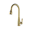 Kitchen faucet - Contemporary Ti-PVD Pull-out / ­Pull-down Vessel / Brass / Single Handle One Hole