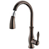 Kitchen faucet - One Hole Oil-rubbed Bronze multi-angle stretchable / High Arc Deck Mounted Traditional Kitchen Taps / Brass / Single Handle
