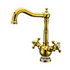 Kitchen faucet - One Hole Ti-PVD Standard Spout Deck Mounted Antique Kitchen Taps / Two Handles One Hole