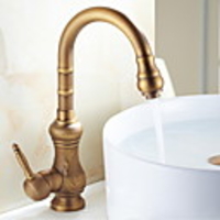 Kitchen faucet - Single Handle One Hole Antique Copper Standard Spout / Tall / ­High Arc Other Contemporary / Ordinary Kitchen Taps / Brass